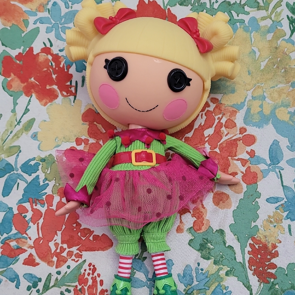 LALALOOPSIE  HOLLY SLEIGHBELLS Charming Button-Eyed Doll  VINTAGE ELF !
